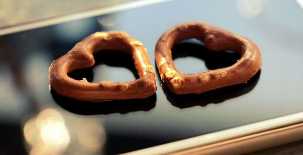 Pair of Heart Pretzels